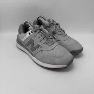 New Balance 574 Mens Size 8 Gray White Athletic Running Walking Shoes Sneakers